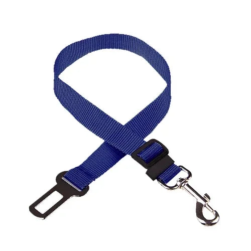 Attache de ceinture réglable pour chien, coloris bleu