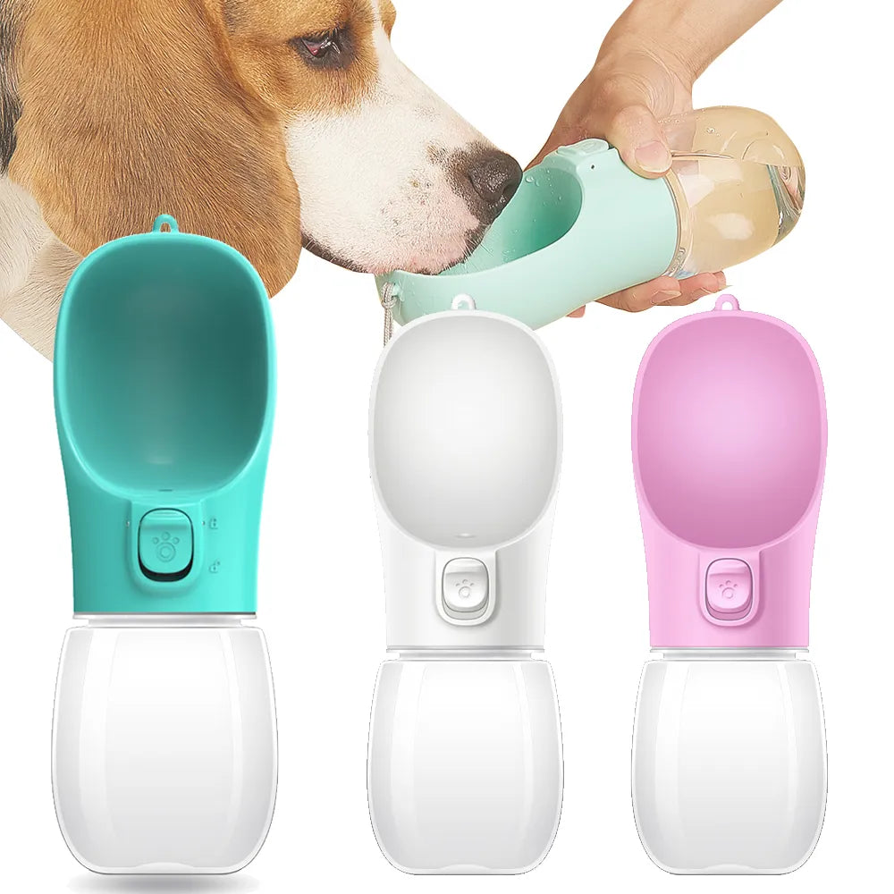 Gourde de promenade pour chien avec bol intégré – vue 1
