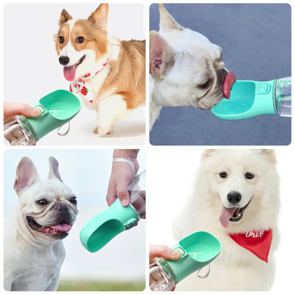 Gourde de promenade pour chien avec bol intégré – vue 6