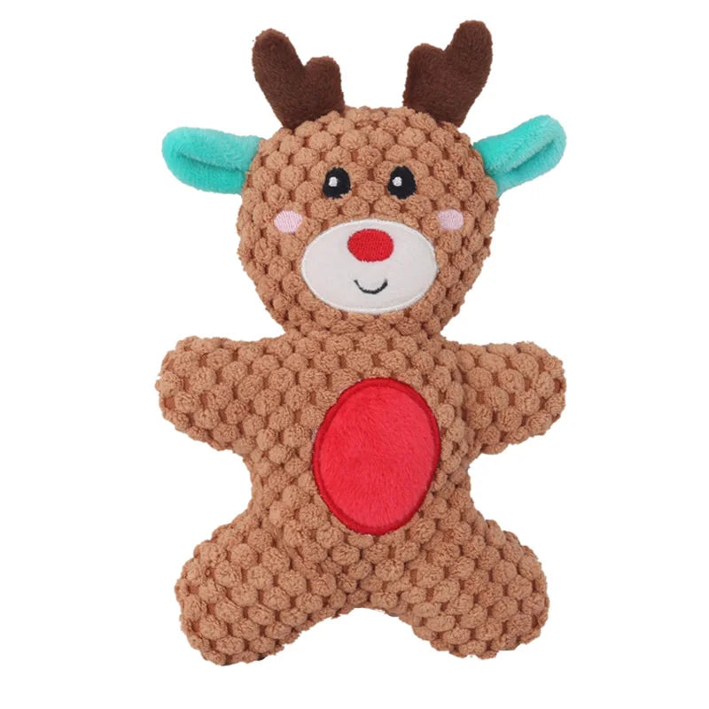 Peluche renne pour chien, avec couineur
