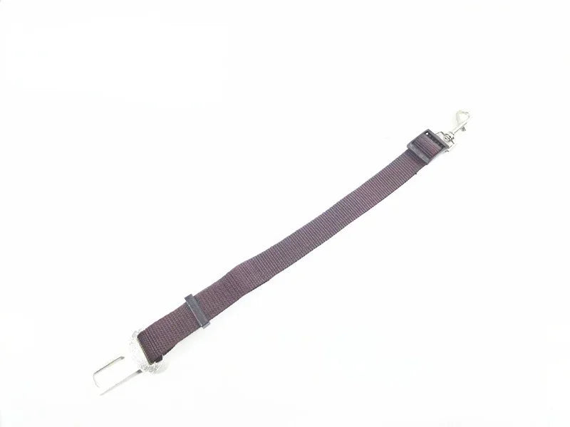 Attache de ceinture pour chien vue de profil, embout et mousqueton