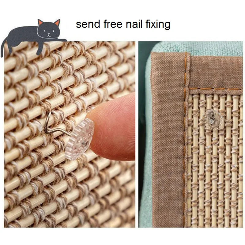 Natural Bamboo Cat Scratcher Sofa Mats Board