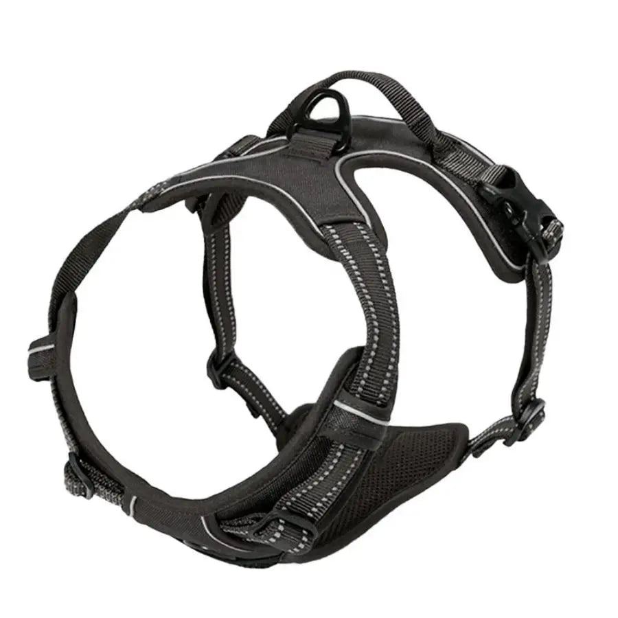 Harnais réfléchissant réglable pour chien avec poignée – vue 10