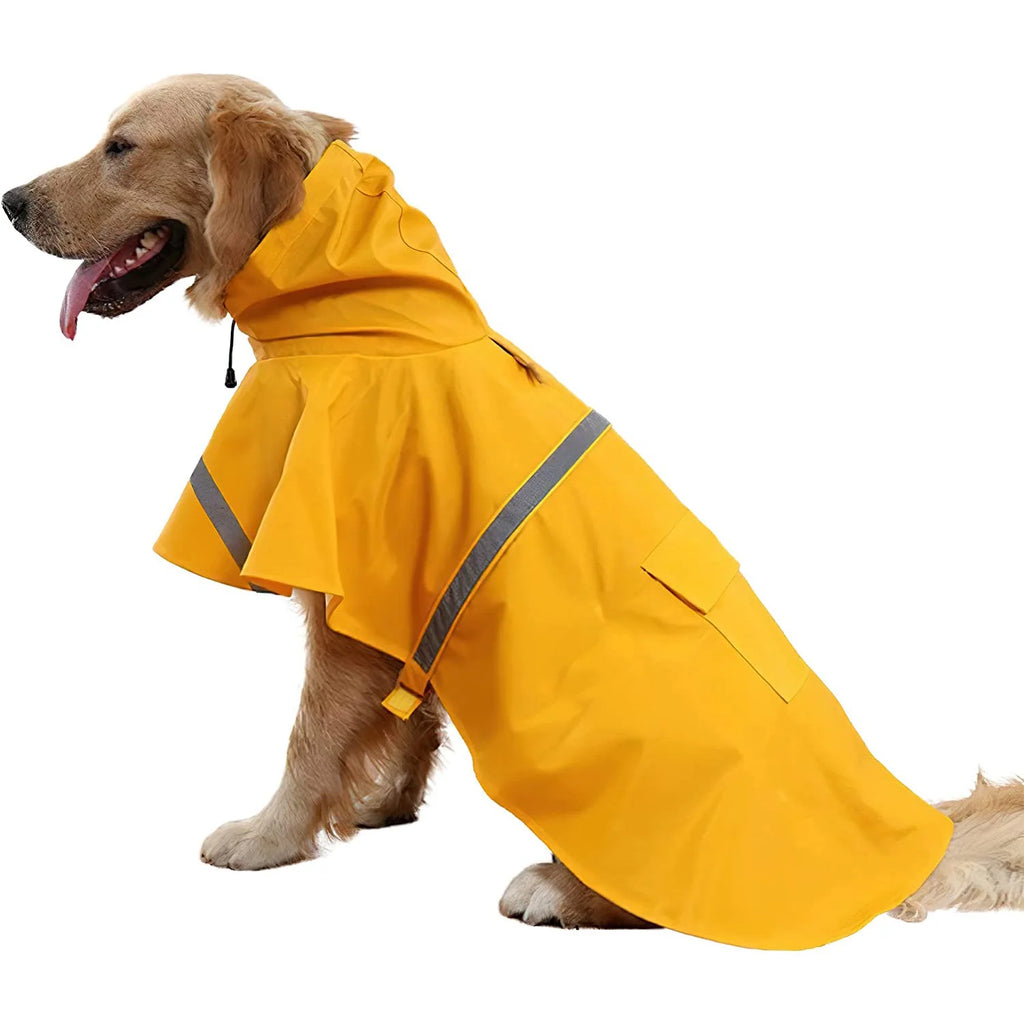 Imperméable à capuche pour chien avec bande réfléchissante – vue 1