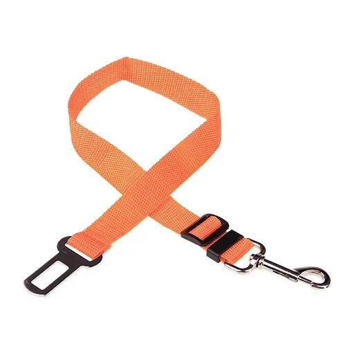 Attache de ceinture réglable pour chien, coloris orange