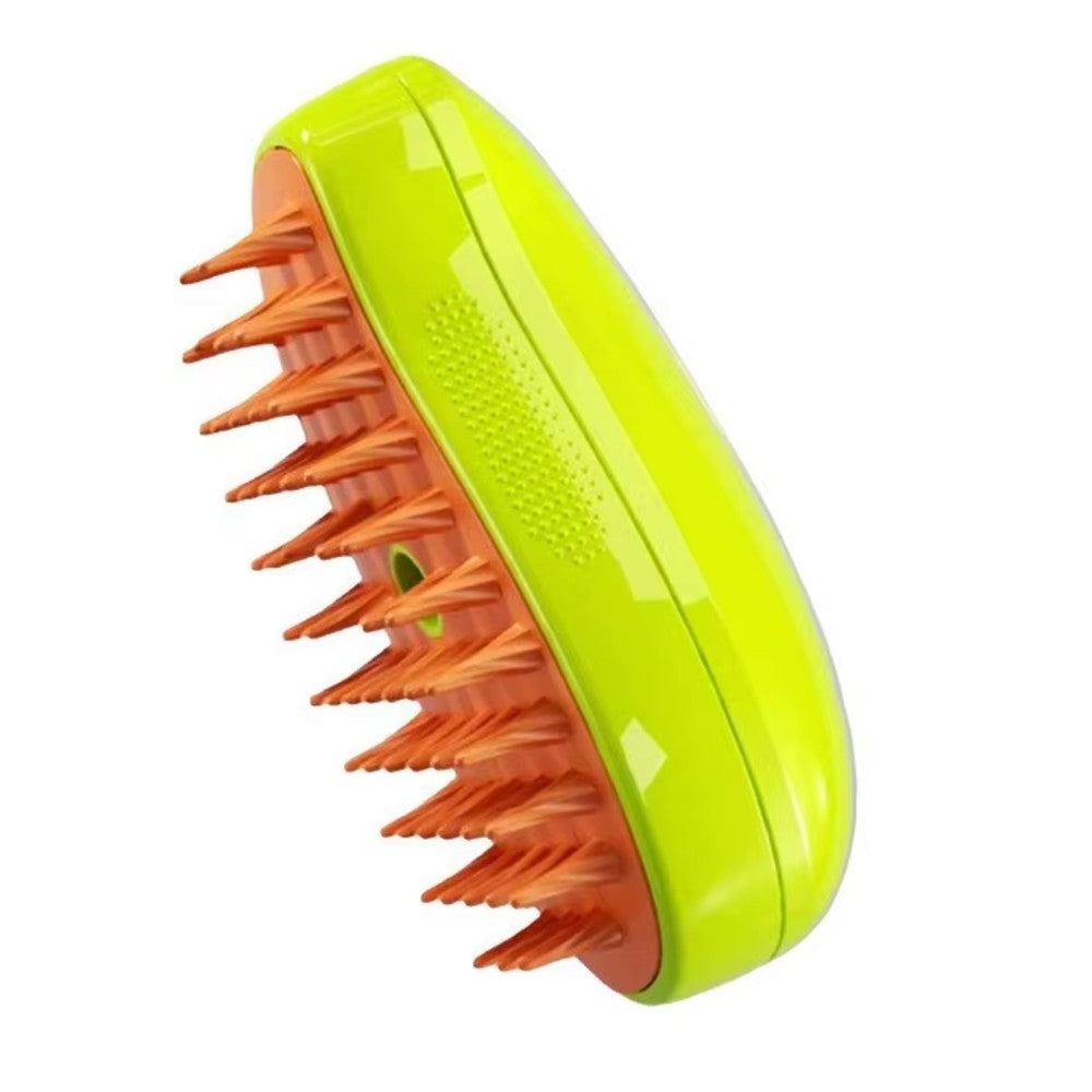 Brosse à brume 3 en 1 verte, picots en silicone