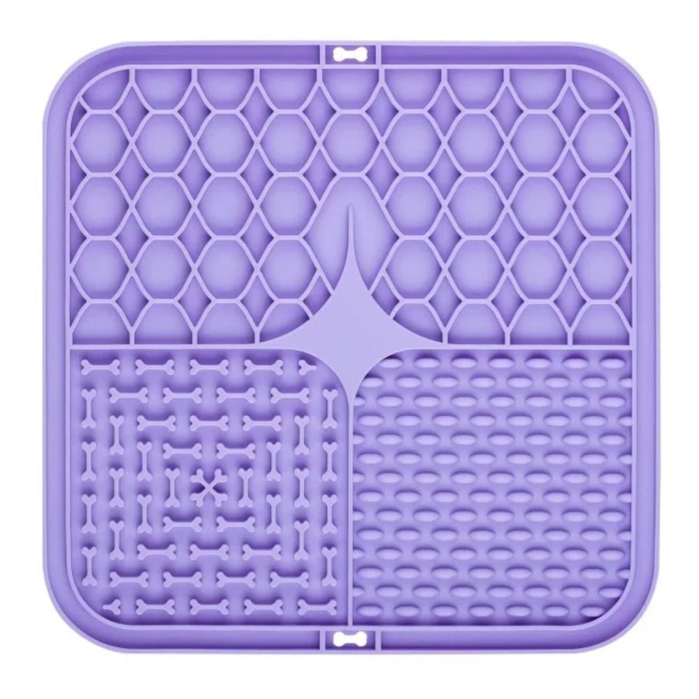 Tapis à lécher en silicone pour chien et chat, coloris violet